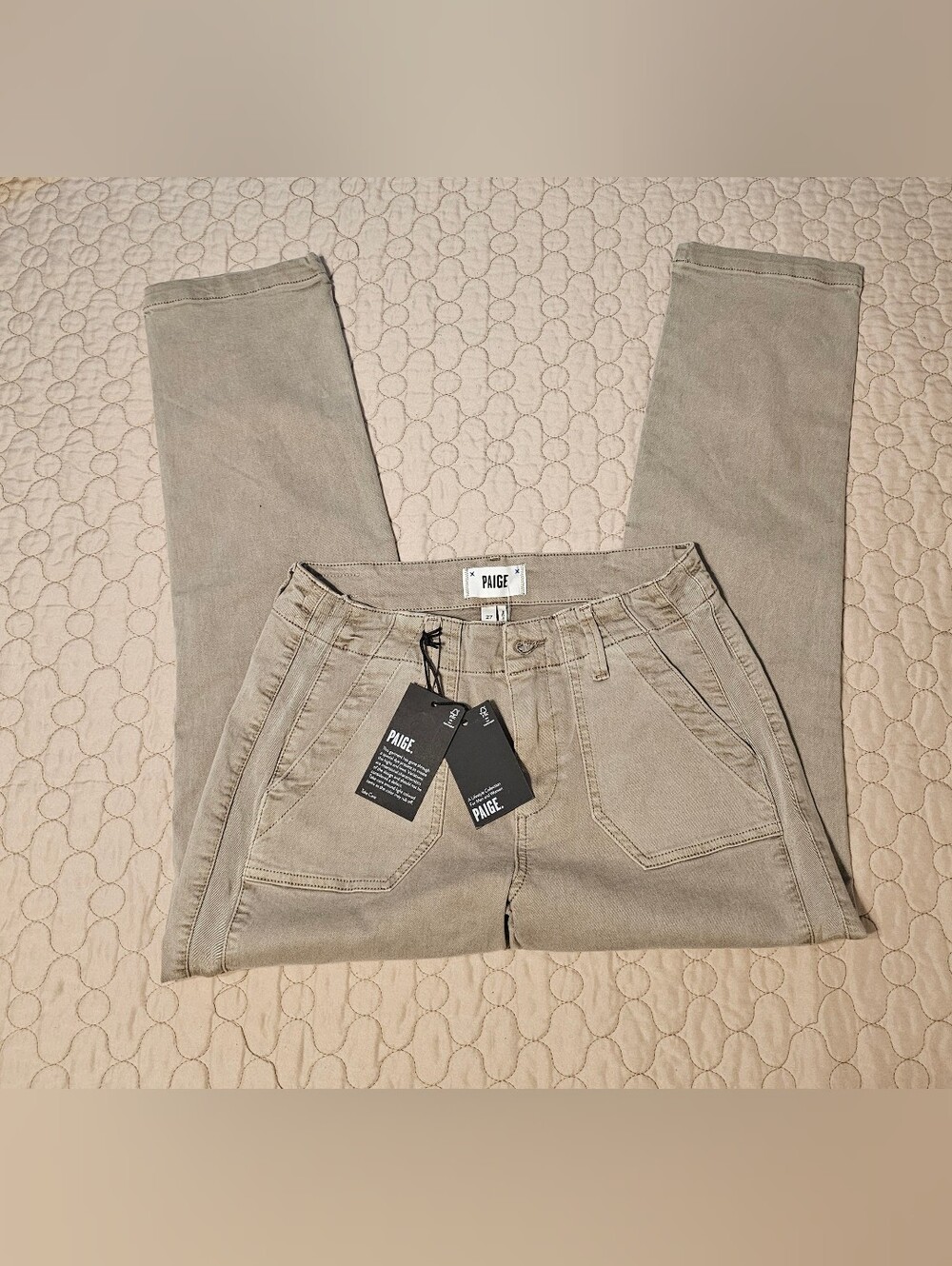 PAIGE Jeans In Vintage Taupe.